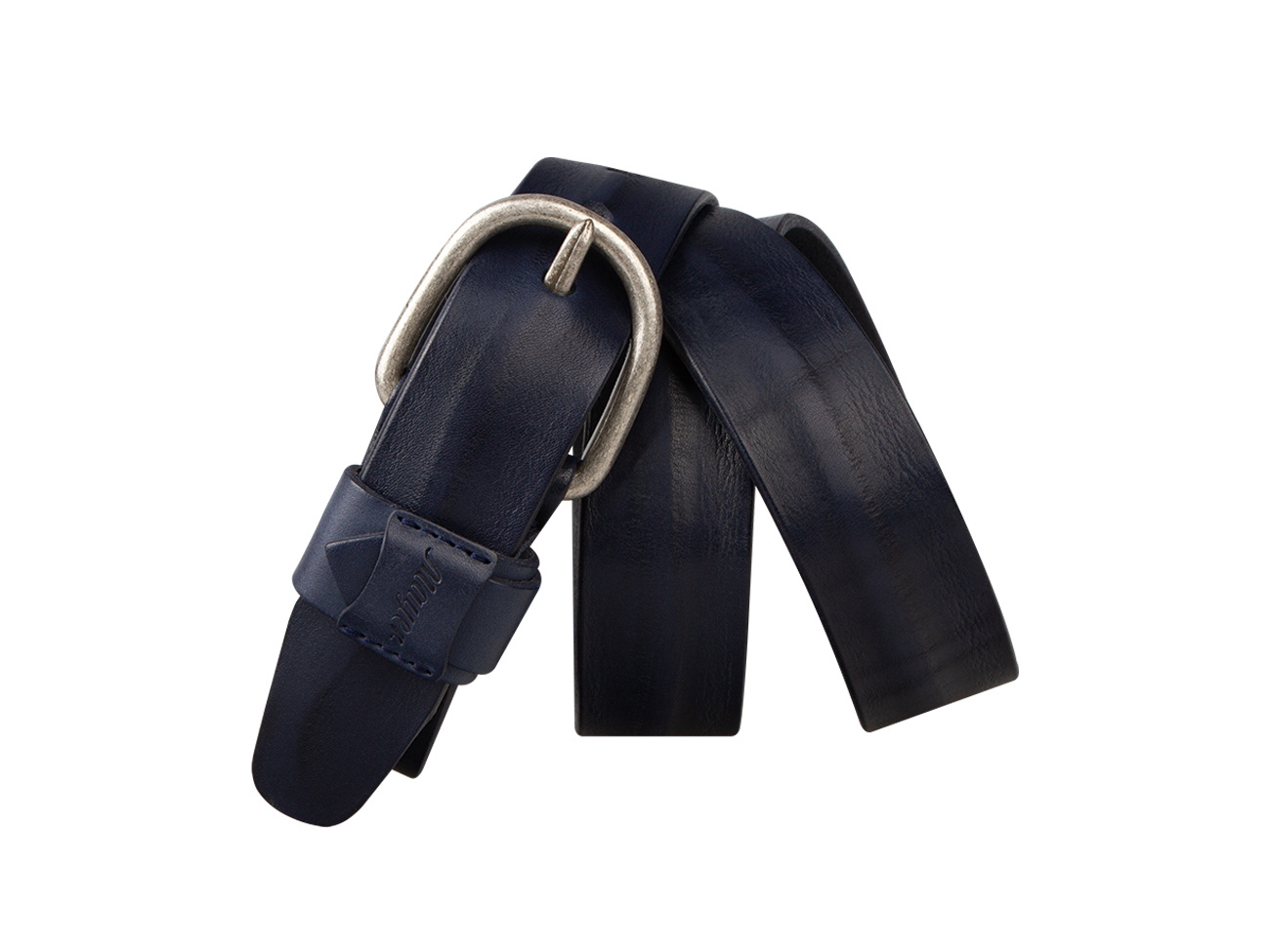 Кожаный синий мужской джинсовый ремень B40-1258