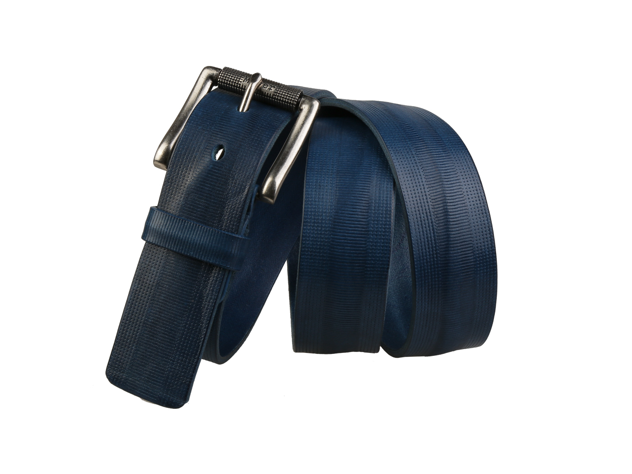 Кожаный синий мужской джинсовый ремень B40-953
